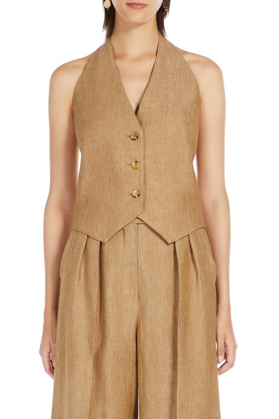 25SS 막스마라 베스트 2511151012600 001 Leather Brown - MAX MARA