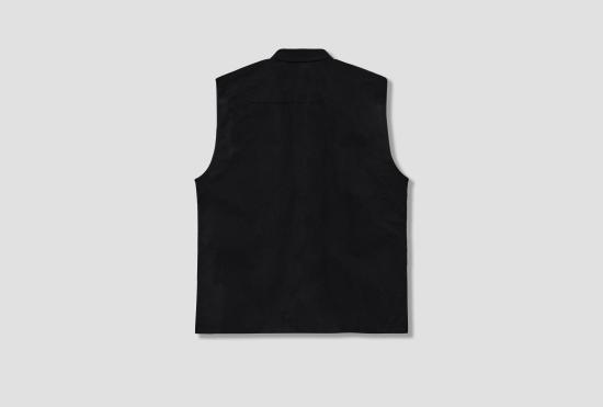 25SS 맨틀 반팔 셔츠 슬리브리스  - 블랙 왁스 R18S0 - MAN-TLE