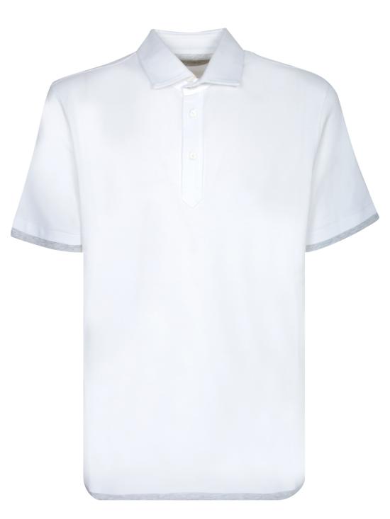26SS 브루넬로 쿠치넬리 폴로 티셔츠 ME8543966 CT489 White