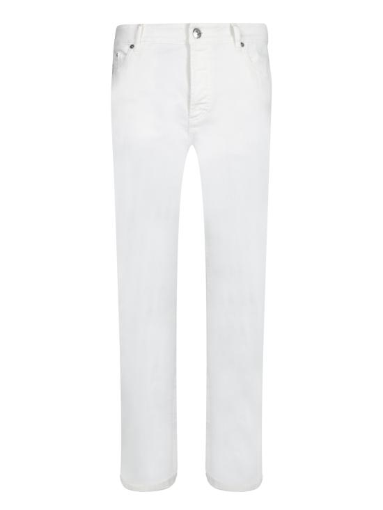 25SS 브루넬로 쿠치넬리 스트레이트 팬츠 M277PD3210 C7210 White