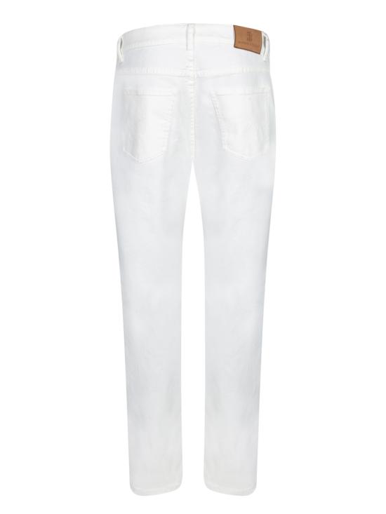 25SS 브루넬로 쿠치넬리 스트레이트 팬츠 M277PD3210 C7210 White - BRUNELLO CUCINELLI