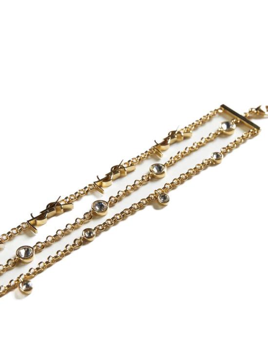 25SS 생로랑 주얼리 770495Y15268066 CRYSTAL AND GOLD DOM - SAINT LAURENT