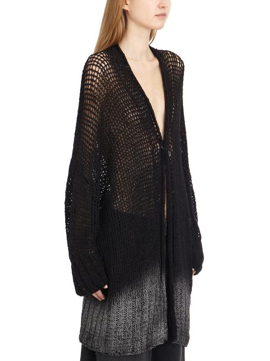 25SS 토탈리 오뜨 가디건 LS04NEROSPRAYARGENTO Black - TOTALLY HAUTE