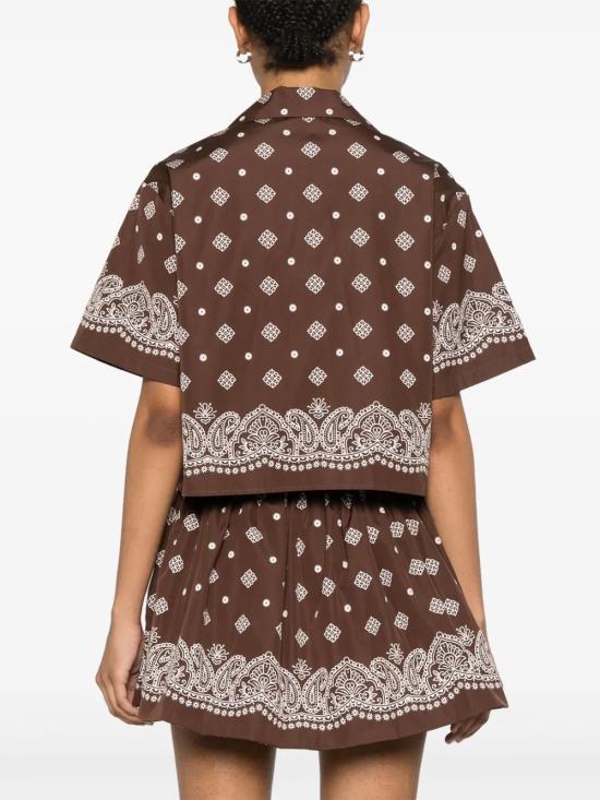 25SS 미우미우 블라우스 MK1925 16Z4F0324 Brown - MIU MIU