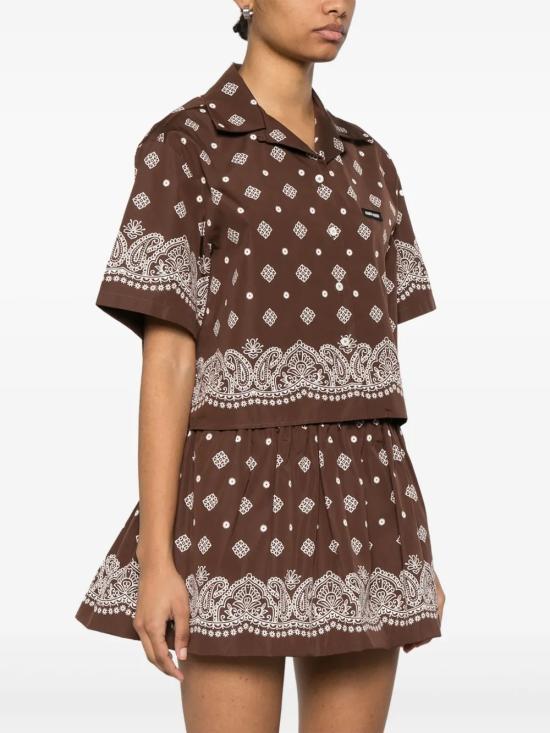 25SS 미우미우 블라우스 MK1925 16Z4F0324 Brown - MIU MIU