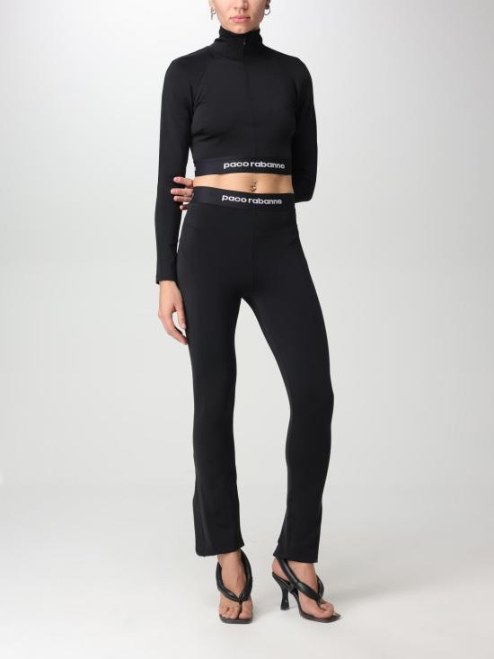  파코라반 긴팔 티셔츠 23AJTO609PA0092 P001 Black - PACO RABANNE