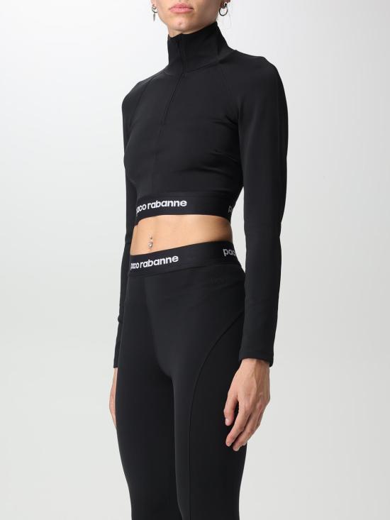  파코라반 긴팔 티셔츠 23AJTO609PA0092 P001 Black - PACO RABANNE