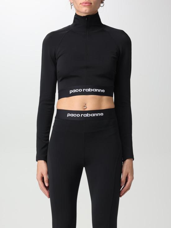  파코라반 긴팔 티셔츠 23AJTO609PA0092 P001 Black