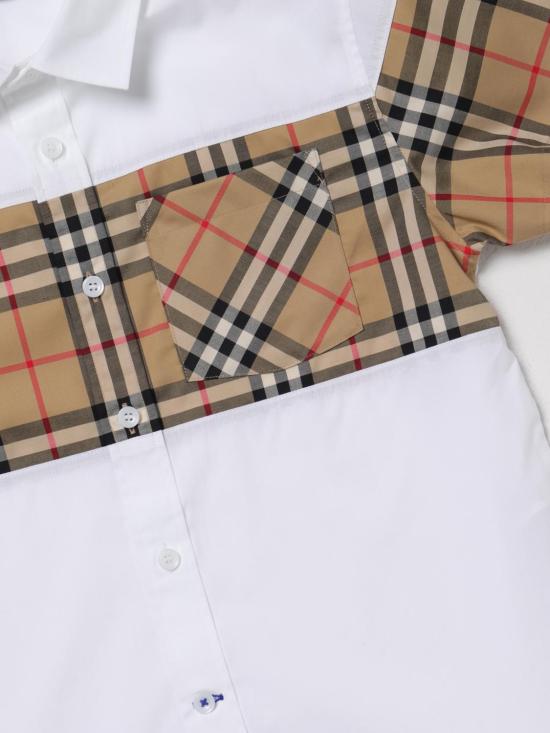 25FW [키즈] 버버리 셔츠 8073366 A1464 White - BURBERRY