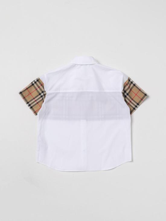25FW [키즈] 버버리 셔츠 8073366 A1464 White - BURBERRY