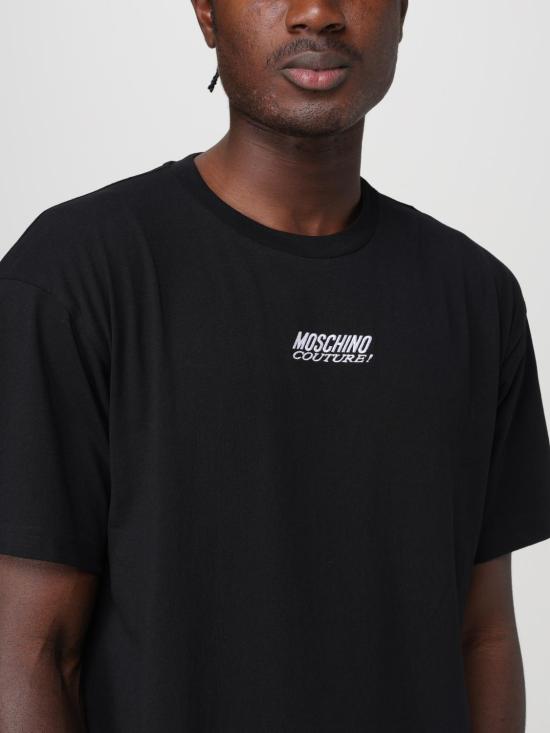  모스키노 반팔 티셔츠 07202040 1555 Black - MOSCHINO