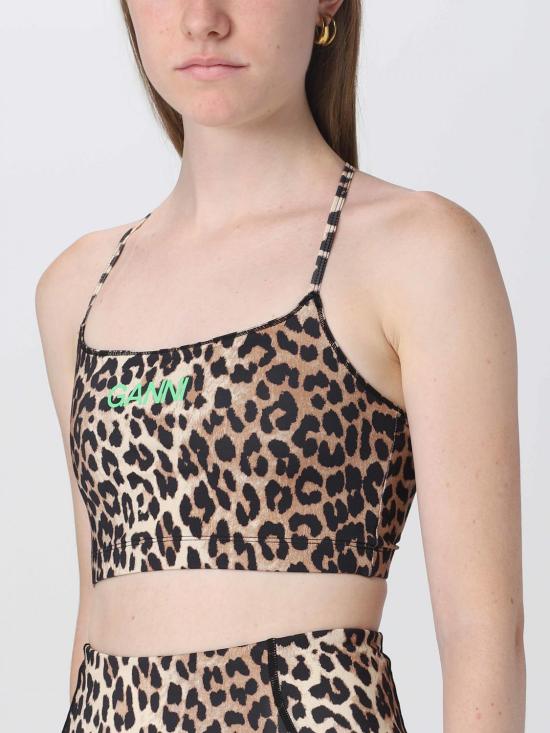  가니 민소매 티셔츠 T3489 943 Beige - GANNI