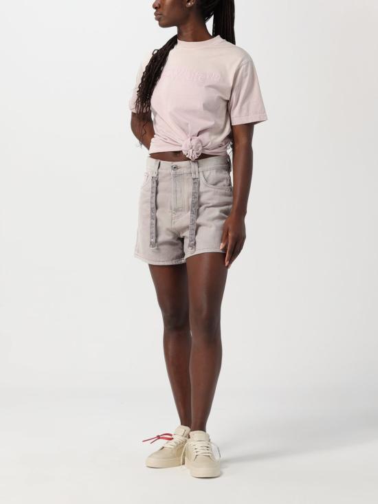 25FW 오프화이트 반팔 티셔츠 OWAA049S24JER001 3636 Pink - OFF WHITE