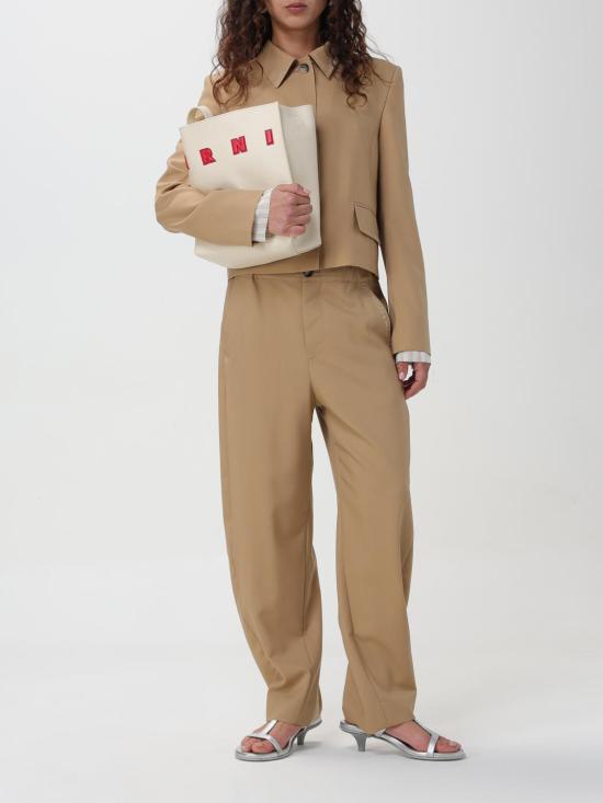  마르니 스트레이트 팬츠 PAMA0482SUTW839 00W75 Camel - MARNI