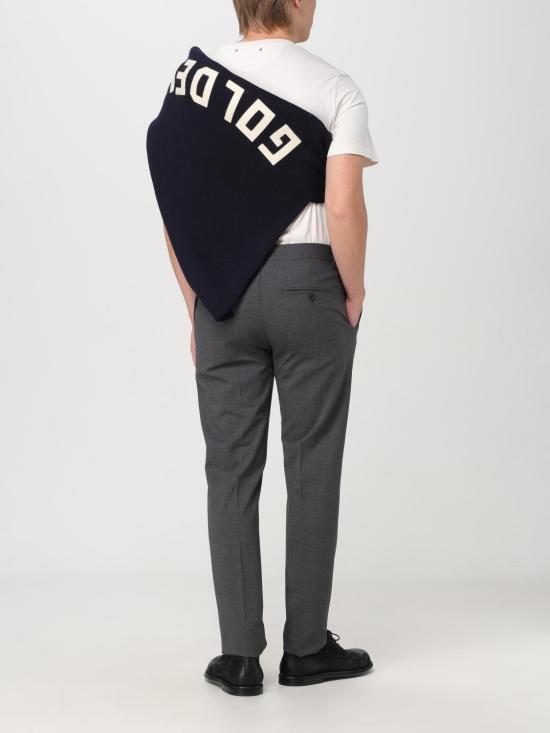 26SS 골든구스 로고 코튼 라운드넥 스웨터 GMP00841P00066250486 Navy - GOLDEN GOOSE
