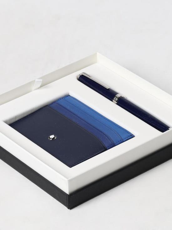  몽블랑 카드지갑 128956 BLU Blue - MONTBLANC