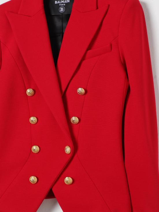 24FW [키즈] 발망 캐주얼 자켓 BV2A84J0371 414OR Red - BALMAIN