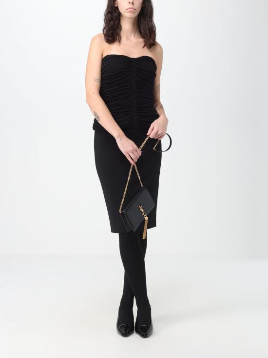  생로랑 민소매 티셔츠 753703Y5F63 1000 Black - SAINT LAURENT