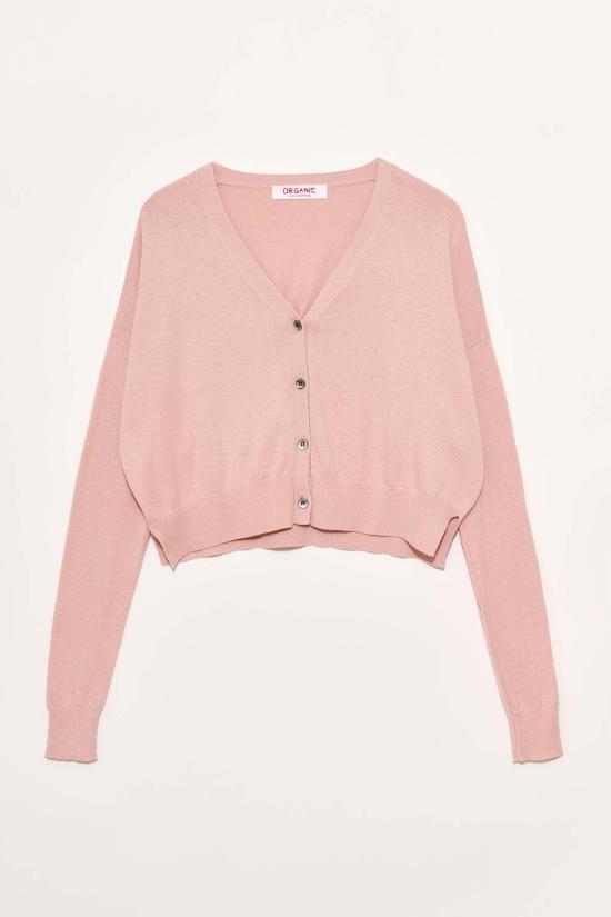  오가닉 바이 존 패트릭 가디건 존 패트릭 오가닉 크롭 카디 컴피 핑크