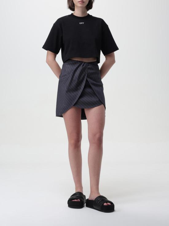  오프화이트 숏 스커트 OWCU009S24FAB002 0700 Grey - OFF WHITE