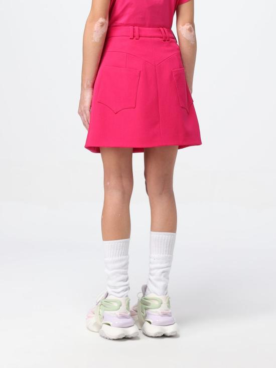  발망 스커트 CF1LA359WC09 4DK Fuchsia - BALMAIN