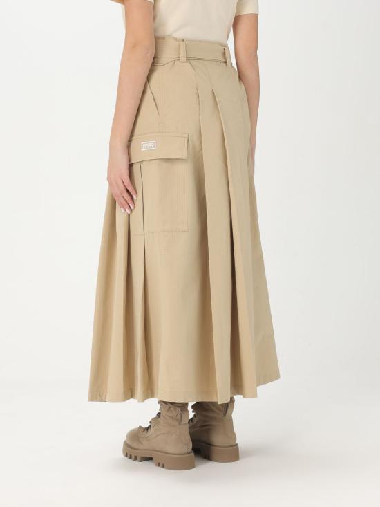 25SS 겐조 롱 스커트 FF52JU3039DL 11 Beige - KENZO