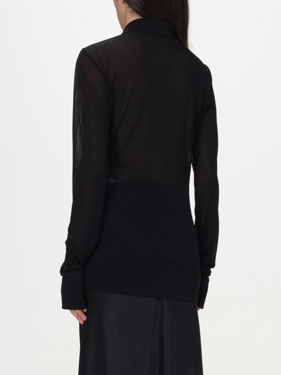 25FW 생로랑 블라우스 777665Y5I35 1000 Black - SAINT LAURENT