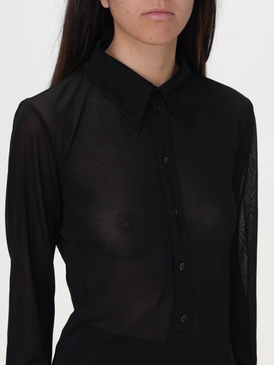 25FW 생로랑 블라우스 777665Y5I35 1000 Black - SAINT LAURENT