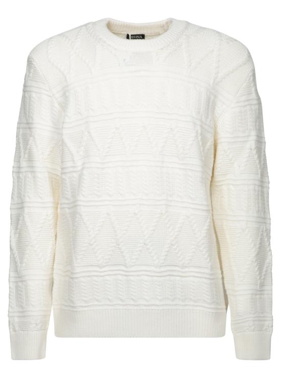 25FW 에르메네질도제냐 스웨터 UEM33A8 ECT110 N01 105 White
