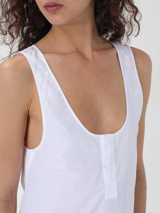 25FW 생로랑 민소매 티셔츠 790074Y227W 9000 White - SAINT LAURENT