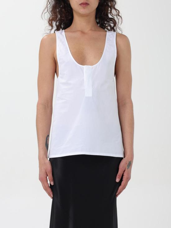 25FW 생로랑 민소매 티셔츠 790074Y227W 9000 White