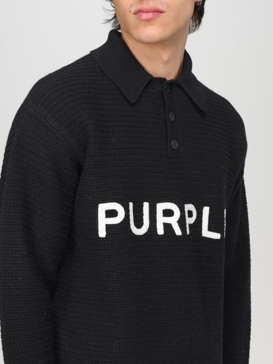 25FW 퍼플 브랜드 스웨터 M7033EWBB424 Black - PURPLE BRAND