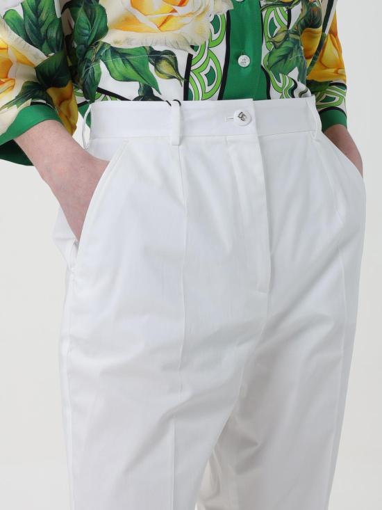  돌체앤가바나 팬츠 FTAM2TFUFJR W0001 White - DOLCE & GABBANA
