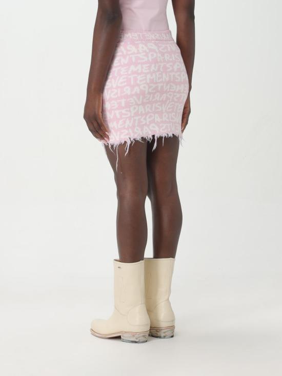  베트멍 숏 스커트 WE64KN900PW PINKWHITE Pink - VETEMENTS