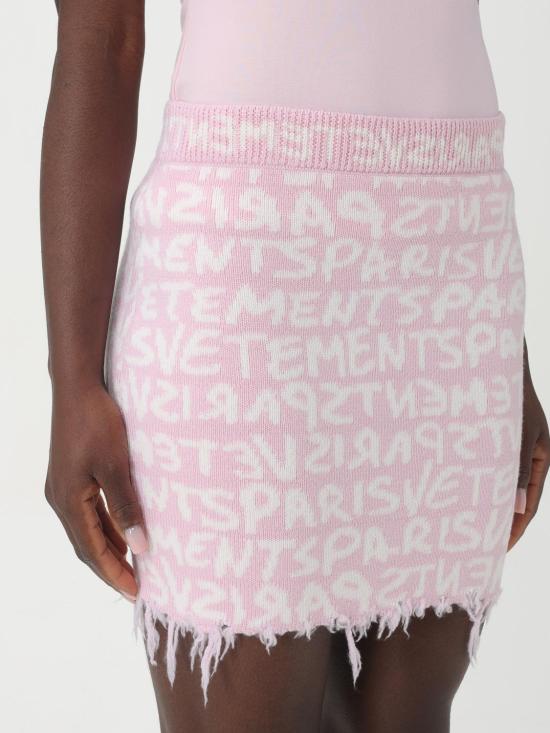  베트멍 숏 스커트 WE64KN900PW PINKWHITE Pink - VETEMENTS