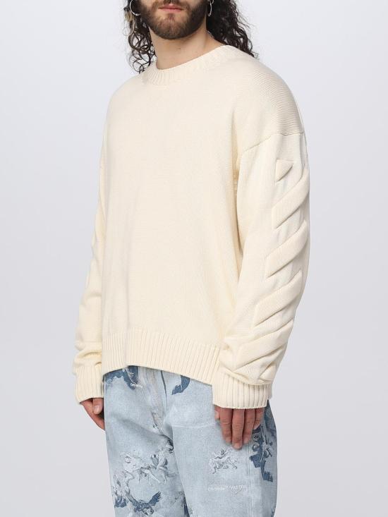  오프화이트 터틀넥 OMHE151S23KNI001 6161 Beige - OFF WHITE