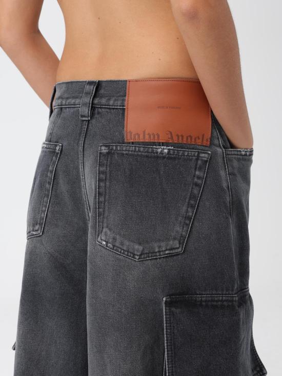 25FW 팜앤젤스 데님 팬츠 PWYB030F23DEN002 1060 Black - PALM ANGELS
