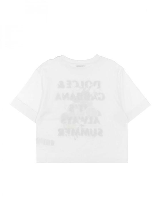 25FW [키즈] 돌체앤가바나 티셔츠 L5JTMVG7L7Y W0800 White - DOLCE & GABBANA