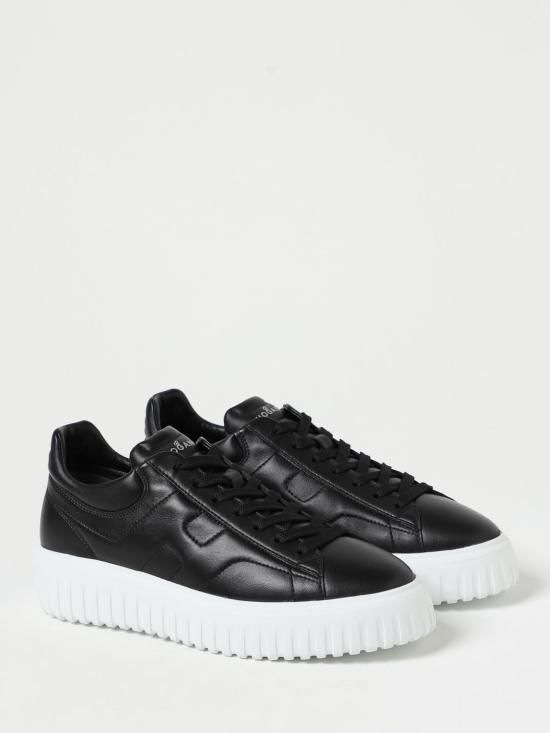 26FW 호간 H 스트라이프 스니커즈 HXM6450FC60LE9 B999 Black - HOGAN