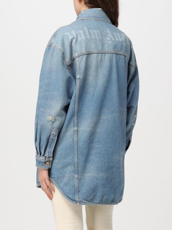 25FW 팜앤젤스 자켓 PWYD021S24DEN001 4040 Blue - PALM ANGELS