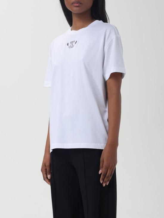 25FW 오프화이트 반팔 티셔츠 OWAA089S24JER002 0101 White - OFF WHITE