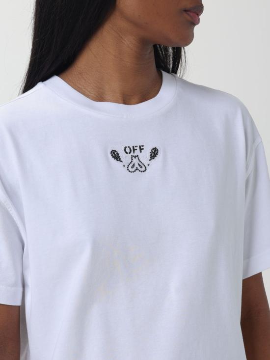 25FW 오프화이트 반팔 티셔츠 OWAA089S24JER002 0101 White - OFF WHITE