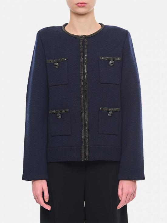 24FW 셀프 포트레이트 자켓 AW24168C NAVY Blue