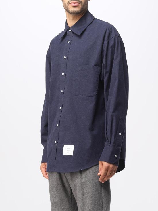  톰브라운 긴팔 셔츠 MWL381AF0351 415 Blue - THOM BROWNE