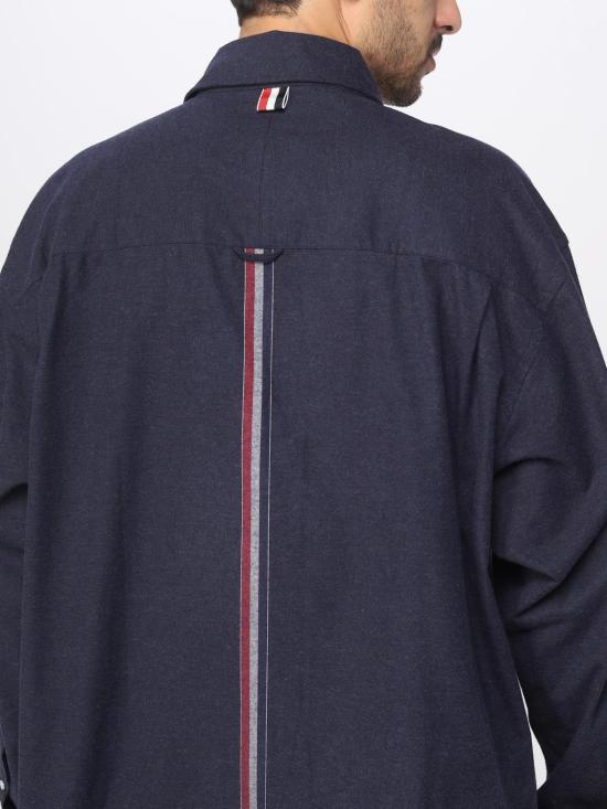  톰브라운 긴팔 셔츠 MWL381AF0351 415 Blue - THOM BROWNE