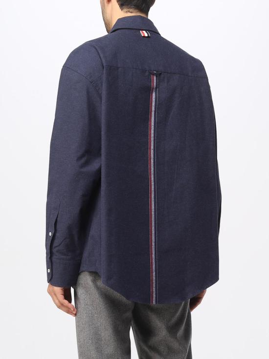  톰브라운 긴팔 셔츠 MWL381AF0351 415 Blue - THOM BROWNE