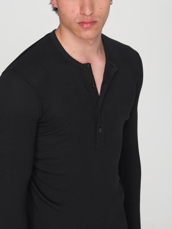  톰포드 긴팔 티셔츠 JHL005JMT003F23 LB999 Black - TOMFORD