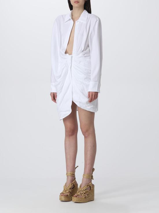  자크뮈스 숏 원피스 21H213DR0091020 100 White - JACQUEMUS