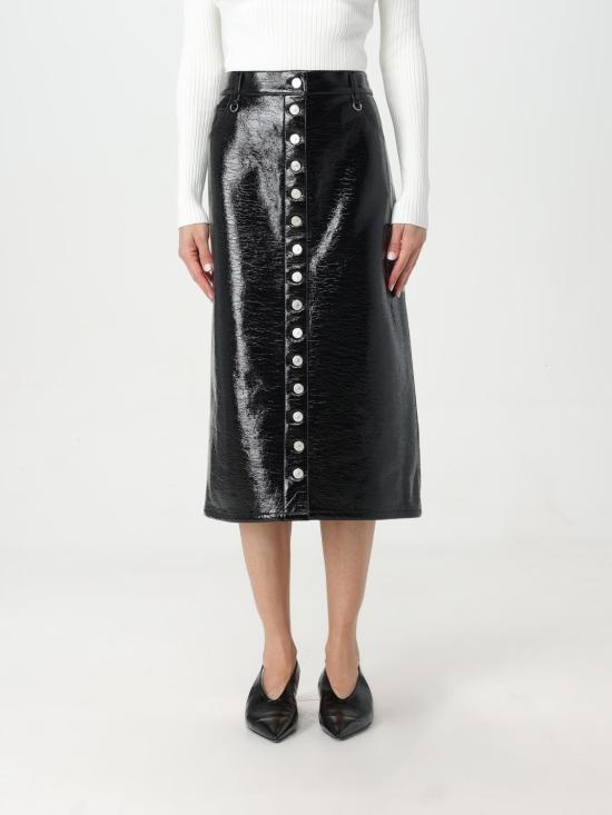 25FW 쿠레쥬 미디 스커트 124CJU155VY0014 9999 Black