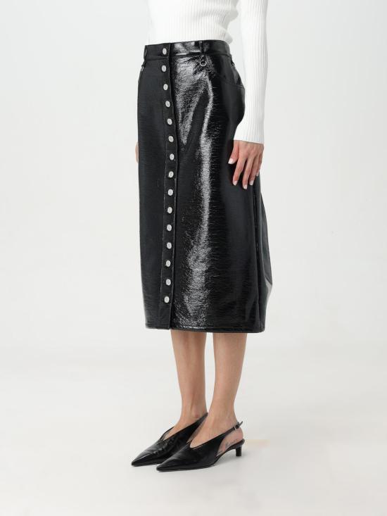 25FW 쿠레쥬 미디 스커트 124CJU155VY0014 9999 Black - COURREGES